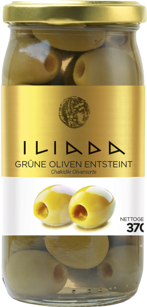 Iliada GOLDEN LINE Green olives pitted (110362)
