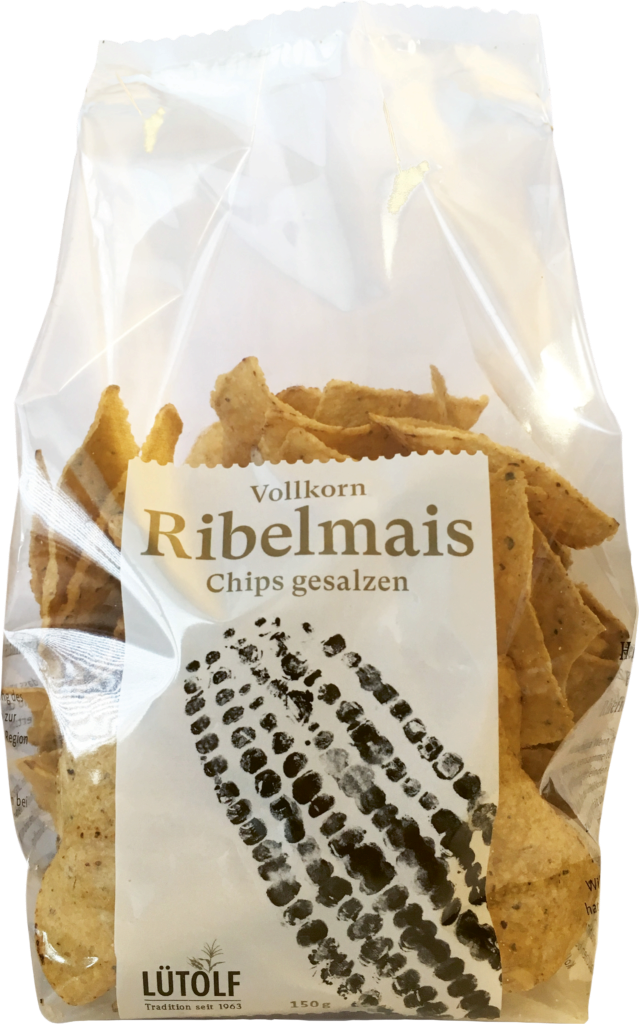 Lütolf Spezialitäten Ribelmais chips au blé complet (111121)