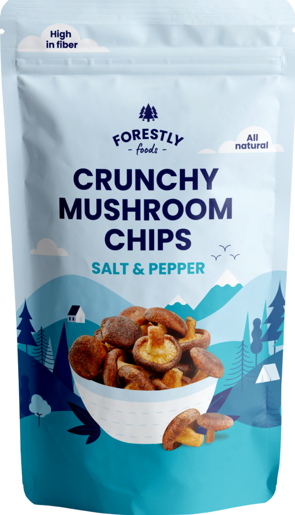 Forestly Foods Crunchy Mushroom Chips – Salz & Pfeffer (113402)