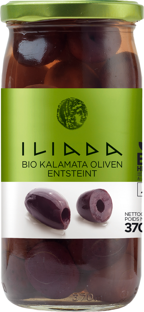 Iliada GOLDEN LINE Organic Kalamata olives  pitted (113852)