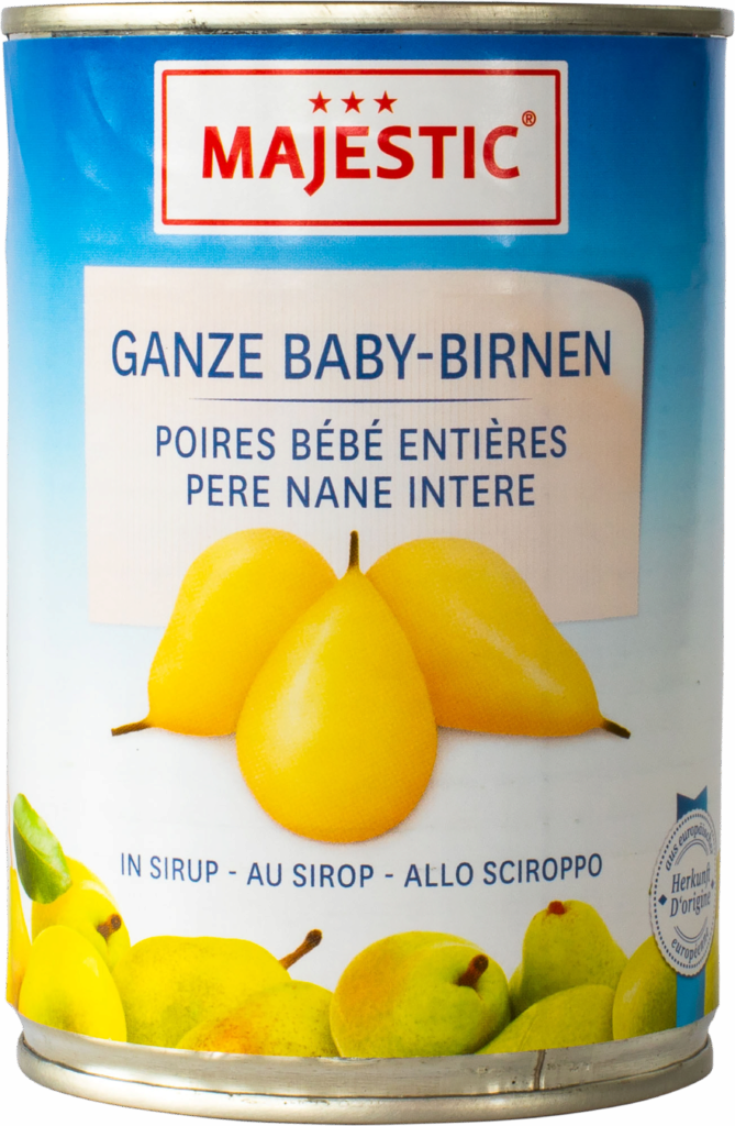 Majestic Pears baby whole – syrup (14500)