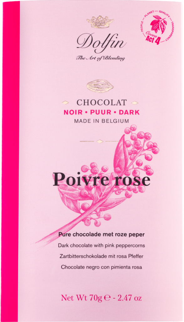 Dolfin Dark chocolate – pink peppercorns (226030)