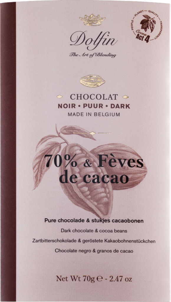 Dolfin Dark chocolate 70% – cocoa nibs (226080)