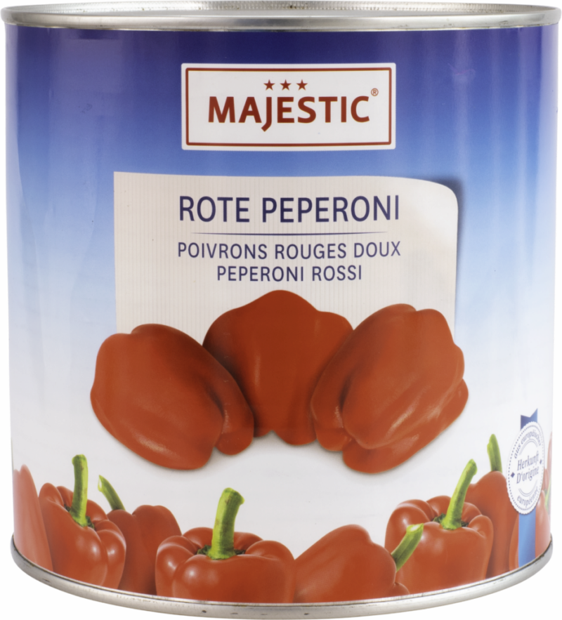 Majestic Red peeled sweet Peppers (100218)