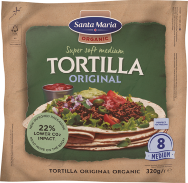 Santa Maria Organic Soft tortillas – 8 pieces 21 cm (110703)