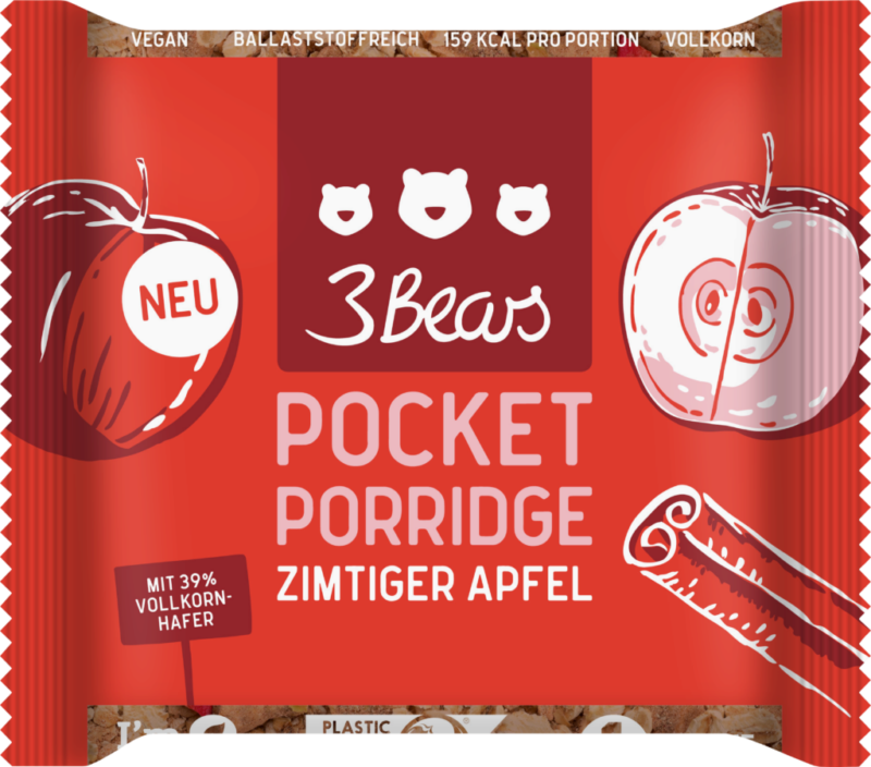 3Bears Pocket Porridge – pomme cannelle (113436)