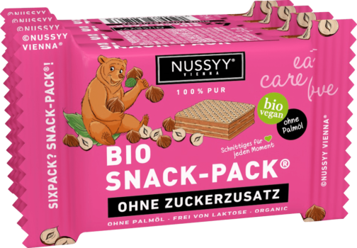 Nussyy Bio Snack-Pack – Waffel-Haselnuss-Schnitte (113611)