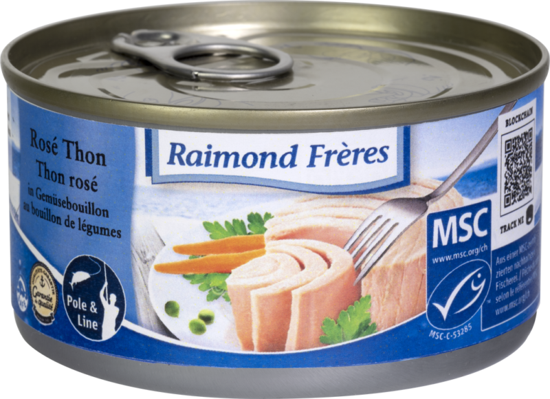 Raimond Frères MSC rosé tuna SKJ in vegetable broth (113652)
