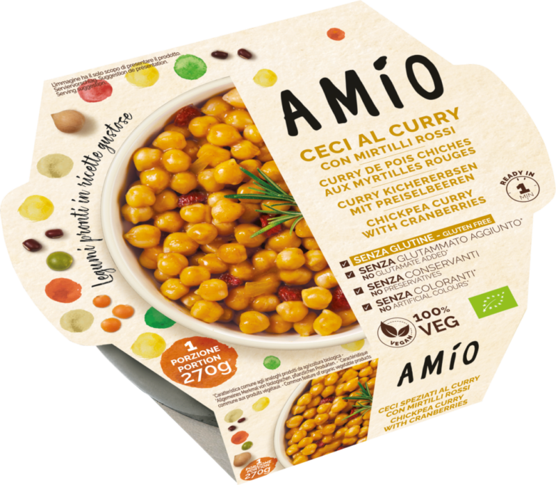 Amío Organic Curry chickpeas with cranberries (113696)