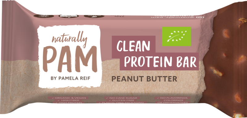 Naturally Pam Bio Clean barre protéinée au beurre de cacahuète (113746)