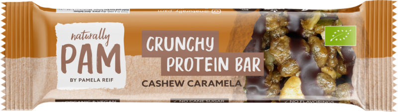 Naturally Pam Bio Crunchy Protein Riegel Cashew Caramela (113747)
