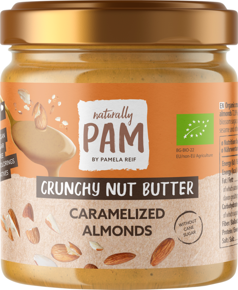 Naturally Pam Bio Crunchy Nut Butter Caramelized Almonds (113899)