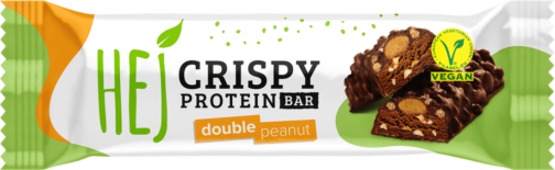 HEJ Natural Vegan crispy protein bar – double peanut (113979)