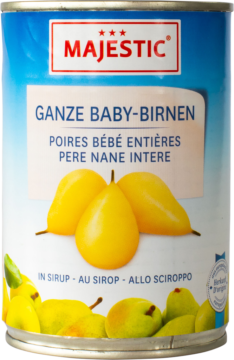 Majestic Pears baby whole – syrup (114153)