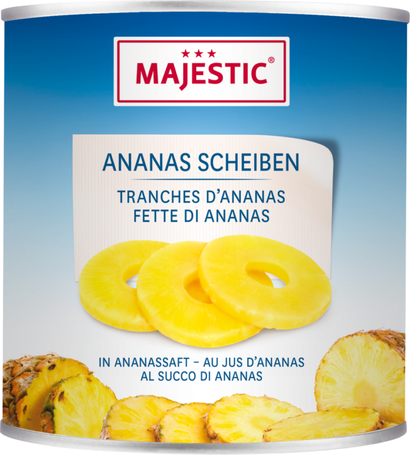 Majestic Pineapple 50 – 55 slices – juice (14145)